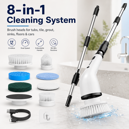 Aureva Living™ | SpinPro 8 Cordless Electric Scrubber